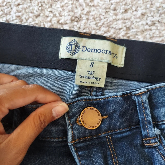 Democracy Ab Technology Raw Hem Skinny Jeans Size 8 - Picture 6 of 10
